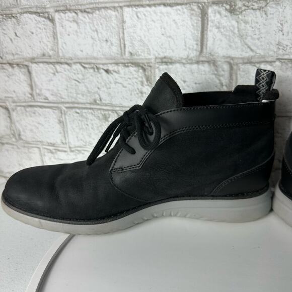 Ugg Boots Union Chukka Leather Waterproof Lace Up Treadlite Charcoal Black 8 - Picture 8 of 11